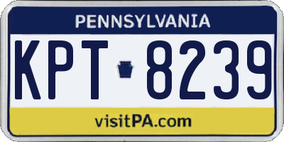 PA license plate KPT8239