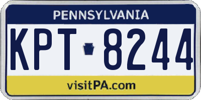 PA license plate KPT8244