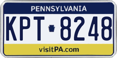 PA license plate KPT8248