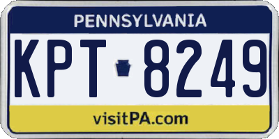 PA license plate KPT8249