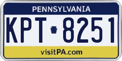 PA license plate KPT8251
