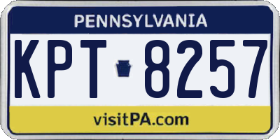 PA license plate KPT8257
