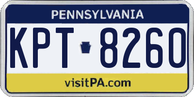 PA license plate KPT8260