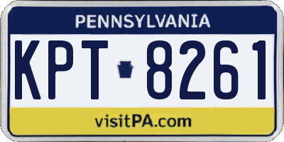 PA license plate KPT8261