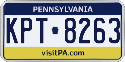 PA license plate KPT8263