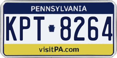 PA license plate KPT8264