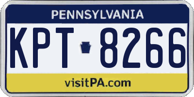 PA license plate KPT8266