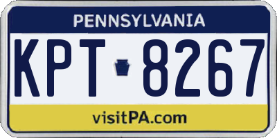PA license plate KPT8267