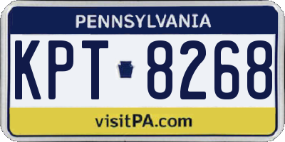 PA license plate KPT8268