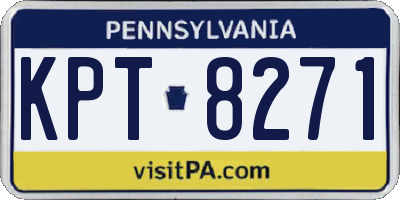 PA license plate KPT8271