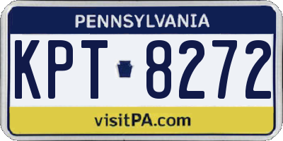PA license plate KPT8272