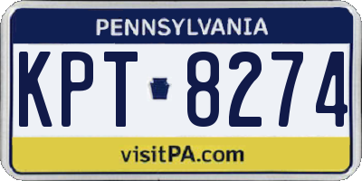 PA license plate KPT8274