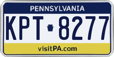 PA license plate KPT8277