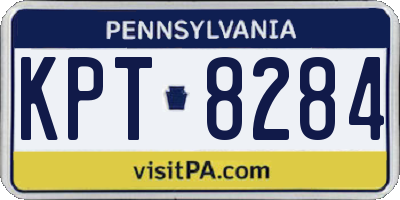 PA license plate KPT8284