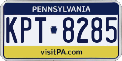 PA license plate KPT8285