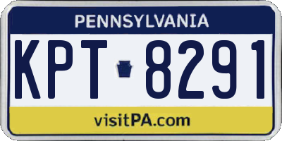 PA license plate KPT8291