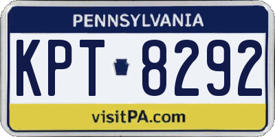 PA license plate KPT8292