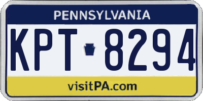 PA license plate KPT8294