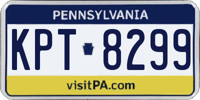 PA license plate KPT8299