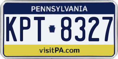 PA license plate KPT8327