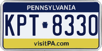 PA license plate KPT8330
