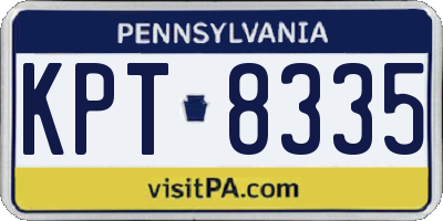 PA license plate KPT8335