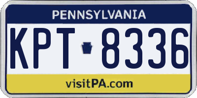 PA license plate KPT8336