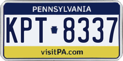 PA license plate KPT8337