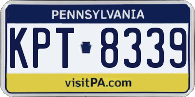 PA license plate KPT8339