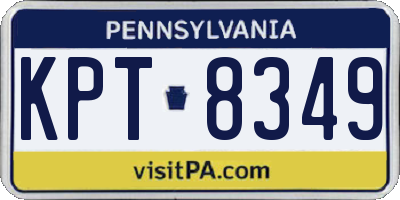 PA license plate KPT8349