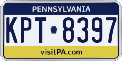PA license plate KPT8397