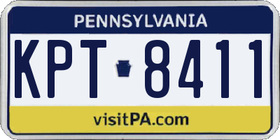 PA license plate KPT8411