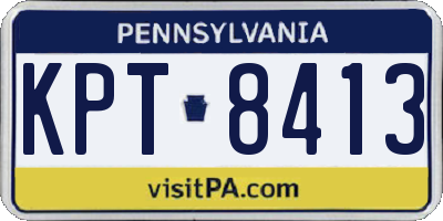 PA license plate KPT8413