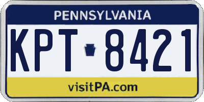 PA license plate KPT8421