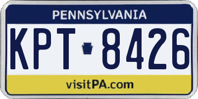 PA license plate KPT8426