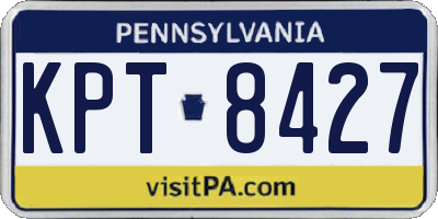 PA license plate KPT8427