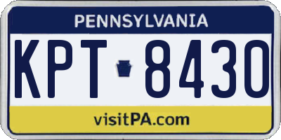 PA license plate KPT8430