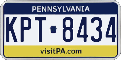 PA license plate KPT8434