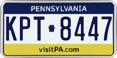 PA license plate KPT8447