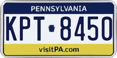 PA license plate KPT8450