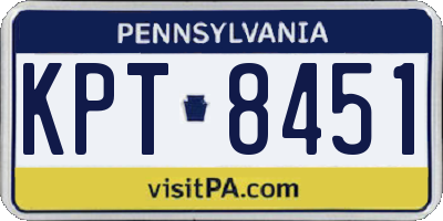 PA license plate KPT8451