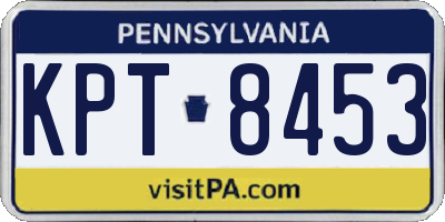 PA license plate KPT8453