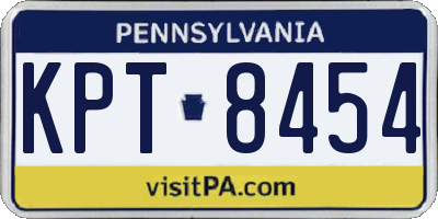 PA license plate KPT8454
