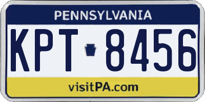 PA license plate KPT8456