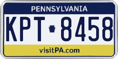 PA license plate KPT8458