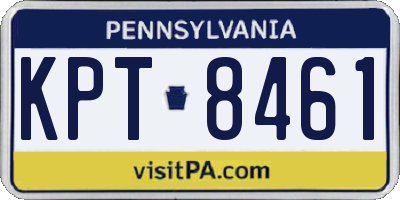 PA license plate KPT8461