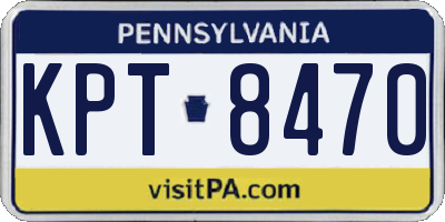 PA license plate KPT8470