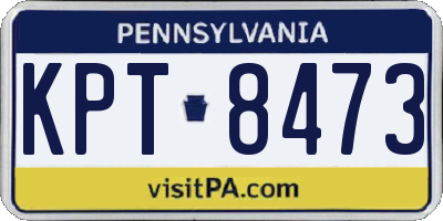 PA license plate KPT8473