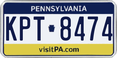 PA license plate KPT8474