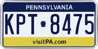 PA license plate KPT8475